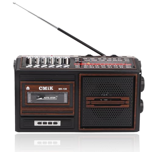 Retro Boombox Kassettenspieler, AM/FM Radio, Stereo, Vintage Kassettenrekorder, Kassette mit Lautsprecher und Kopfhöreranschluss, Stereo Soundsystem für ältere Kinder, Cassette Player Recorder