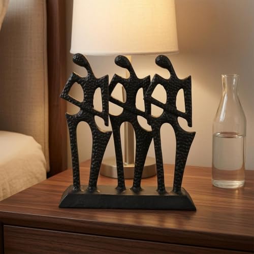 Sculpture abstraite dorée en métal martelé pour une déco chic - 3