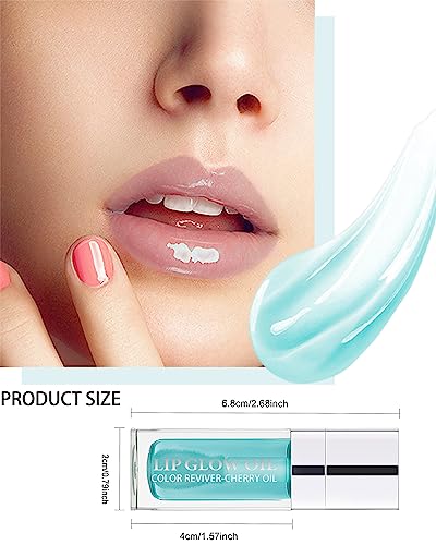 Lysdefeu Tinted Moisturizing Lip Glow Oil,Hydrating Plumping Lip Gloss Lip Care Clear Toot Lip Oil For Dry Lip,Glow Reviver Lip Oil,Shine Lip Tint Stain Lip Care Product,Christmas Makeup Gift For Women-#017 thumb #5