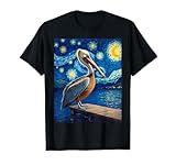 Brown Pelican Van Gogh's Starry Night Wildlife Art