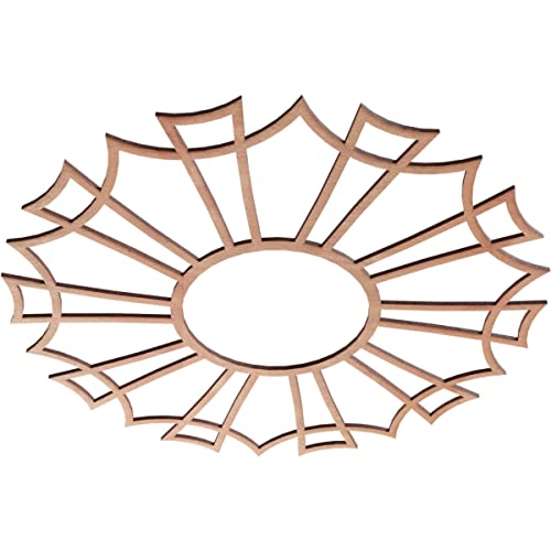 Image of Ekena Millwork 24 inchOD x 8 1 /2 inchID x 1 /4 inchT Augustus Wood Fretwork Pierced Ceiling Medallion, Cherry