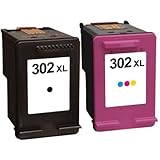 Générique Pack de 2 Cartouches d\'encre générique Compatible pour HP302XL - HP F6U68AE/F6U67AE