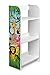 Leomark scaffale per cameretta bambini, mobile porta giocattoli, libreria armadio pannelli stile scandina, mobili in legnotema, motivo: ANIMALI DELLA GIUNGLA, dimensioni: 50cm x 25cm x 102,5cm (LxPxA)