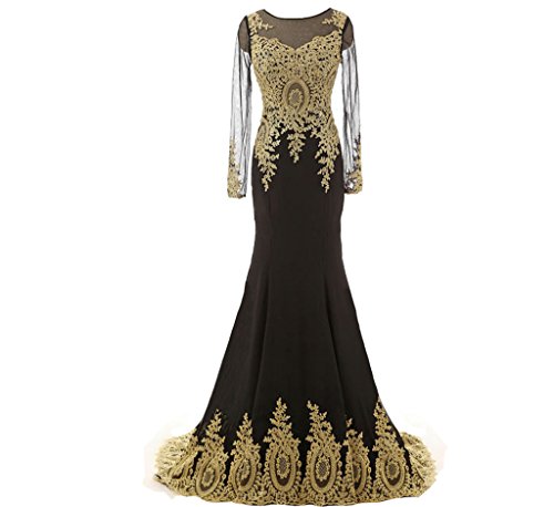black and gold dress with sleeves Celeste Puff Sleeve Mini Dress in Black & Gold main image 0