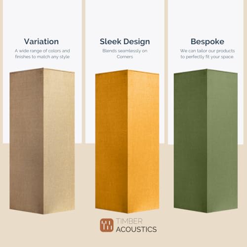 Image of Timber Acoustics Soffit Bass Traps | Premium Low-Frequency Absorption for Balanced & Clear Audio | Acoustic Room Treatment | Soundproof Corner Panels (Green, 4ft x 12in)