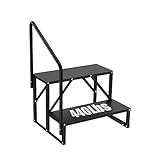 2 Step Stool Ladder for Adults, Safety Ladder Bookshelf 440Lbs, Hot Tub Stairs with Handrail, Swimming Pool Ladder Above Ground, Home Decor for Office, Household, Kitchen (2 Step 1PCS)
