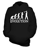 Candymix – Chuleta de madera Evolución del hombre – Unisex niños con capucha sudadera Negro Negro ( 1-2 Años