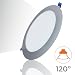 Pack 2x Panel LED Redondo 18w. Marco Plata. Color Blanco Frío (6500K).1600...