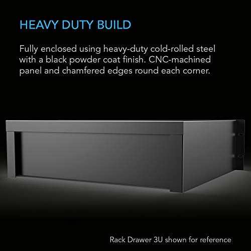 Ac Infinity Rack Mount Drawer 2U With Aluminum Faceplate, With Lock And Key, For 19” Equipment Server Av Dj Cabinets Racks #TOP3