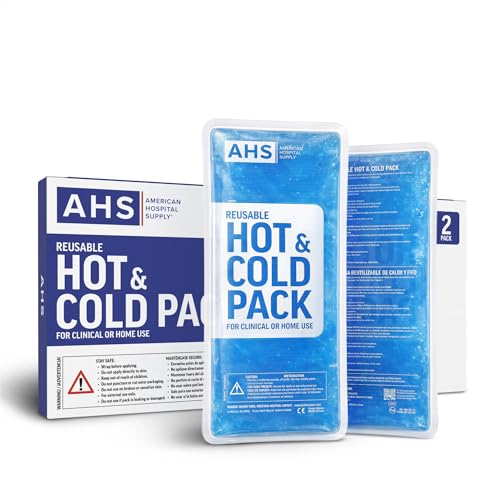 Image of Reusable Ice Pack for Injuries, Hot & Cold Flexible Gel Pack for Knee, Shoulder & Back Pain Relief, Microwave & Freezer Safe, 2 Packs - American Hospital Supply