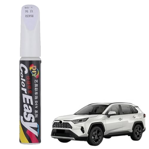 Stylo Retouche Peinture,Retouche Peinture Voiture,Retouche Peinture Voiture,Stylo Retouche Voiture,Rayures Réparation De Peinture,Anti Rayure pour Carrosserie Moto Voiture Vélo,1 Pièce (Blanc)