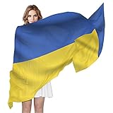 Ukraine Flag Silky Scarf Shawl Wrap for Women,70.8"Lx35.4"W