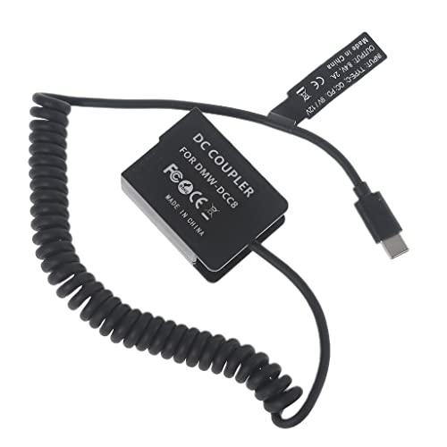 GRABLOOM Type-C to DMW DCC8 Camera Power Cable for G5 G7 G80 G81 G85 Camera Accessories Security Camera Power Supply