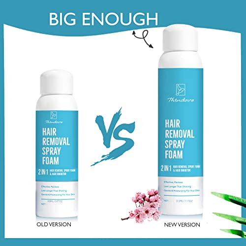 Hair Removal Spray Foam - Newest Formula From 100% Natural Ingredients - Effective & Painless Hair Removal Cream - Body & Intimate Depilatory Spray Foam For Women & Men #TOP1