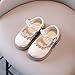 Fashion Autumn Toddler and Girls Casual Shoes Thick Sole Round Toe Buckle Dress Shoes Soft Sole Baby Shoes (White, 18-24 Months)
