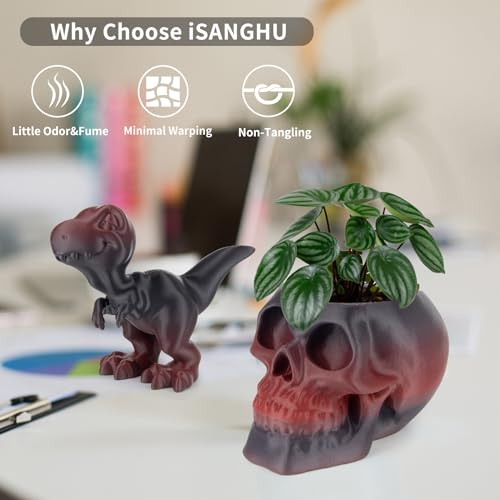 Image of Colored ASA Filament 1.75 + /- 0.02mm - UV /Rain /Heat Resistant Durable 3D Printer Filament, No Warping, Non Odor & Fumes - Perfect for Outdoor Functional Mechanical Parts, 1kg Spool /Red+Black