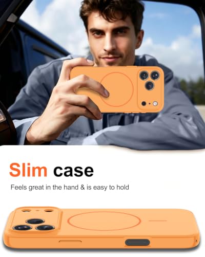 Image of Magnetic for iPhone 16 Pro Max Case,Shockproof Matte Cover,Orange