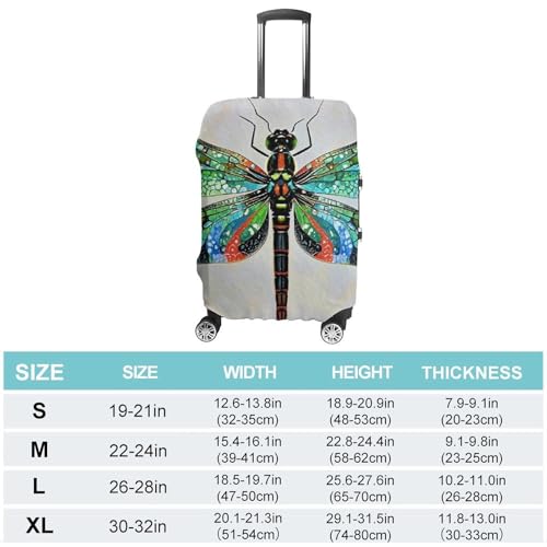 Dragonfly Printed Luggage Cover Protector, Fits 18-32 Inch Luggage2