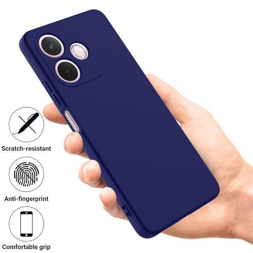Image of Back Cover for Oppo A5 Pro 4G / A5 Pro 5G | Full Camera Protection | Premium Liquid Silicon Case | Flexible Bumper Case for Oppo A5 Pro 4G / A5 Pro 5G (Dark Blue)
