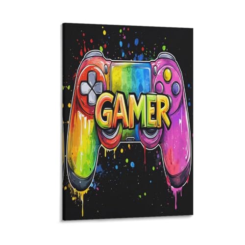 Impression sur Toile Gamer Décoration Salon Chambre Affiche Murale 40x60