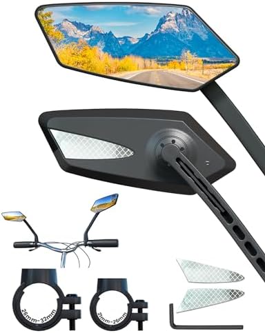 CEMOFE Fahrradspiegel Konvex - 360° Verstellbar Für E-Bike & Lenker