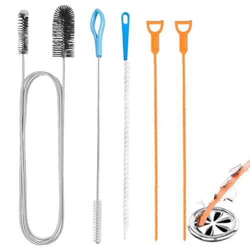 HABNI Desatascador Tuberias Profesional, 5 Piezas Desatascador De Tuberias Profesional Cable Desatascador Tuberias Desatascador Wc Limpieza Ducha Fregadero Alambre Muelle Desatascador Tuberias, Herram