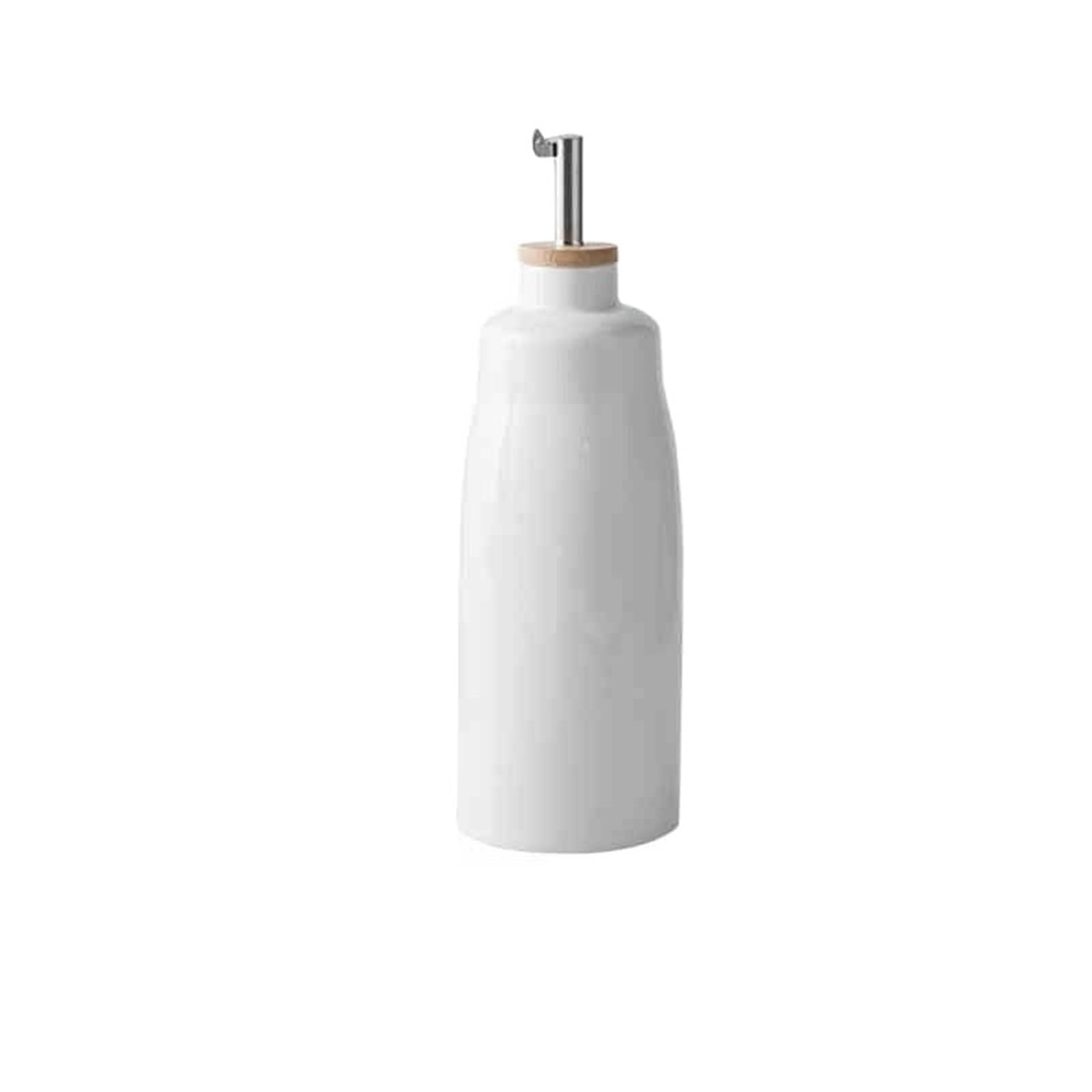 QAUUCP Ceramic Olive Oil Dispenser Bottle Ceramic Oil Bottle Pot Soy Sauce Vinegar Leakproof Condiment Jar Creative Metal spout spice bottle‌ condiment dispenser(420ml)