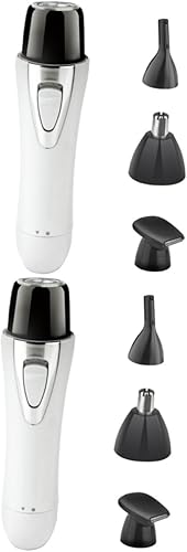 FRCOLOR 2pcs Mustache Shaver Beard Trimmer Cordless Facial Hair Trimmer Barber Trimmer Electric Hair Remover for Men Nose Hair Clippers Mens Beard