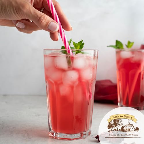 Hibiscus Tea Flowers - 1 Pound Resealable Bag - All Natural, Agua De Jamaica Leaves- Sun Dried Hibiscus- For Hot Or Cold Brew Tea