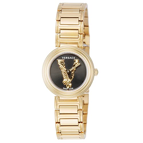 [���F���T�[�`�F] �r���v Virtus Mini ���B�[�i�X �~�j �u���b�N ������ �X�e�����X�X�`�[�� �T�t�@�C���K���X �N�H�[�c Quartz 28MM �X�C�X Watch VET300921 ���f�B�[�X �S�[���h [���s�A���i]