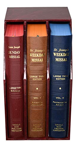 St. Joseph Daily and Sunday Missal (Large Type Editions): Complete Gift Box 3-Volume Set