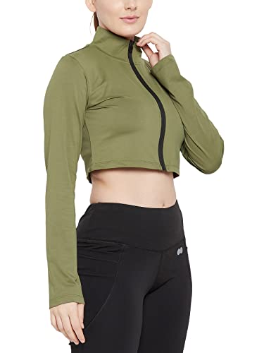 Image of Clovia Women's Polyester Crop Tailored Jacket