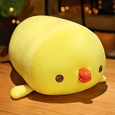 Chick Plush Soft Toy Stuffed Animals and Plush Toys Cute Plush Pillow Toy for Kid, Chiecken Plush Toy for Birthday Gift New Year Gift, Huggable Plush Floor Cushion Chubby Chicken Plush 15.7 in Cover