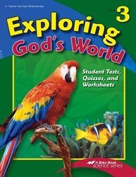 Paperback A Beka Exploring God's World Quiz, Text, and Worksheet Key Grade 3 - 4th Edition Book