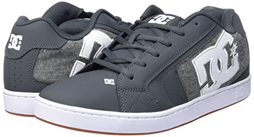 Image of DC Shoes Men's Net Skate Shoe, Grey Heather, 5