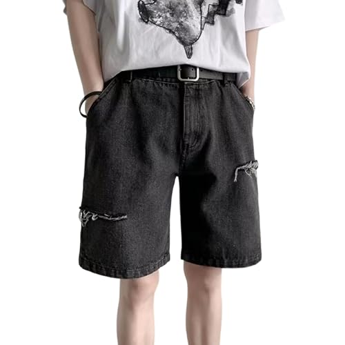 Jorts en denim homme short en jean décontracté perforé été