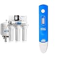 APEC Top Tier Supreme Boosted Performance with Permeate Pump Ultra Safe Reverse Osmosis Drinking Water Filter System & TDSMETER Water Quality TDS Meter Tester, 1 ppm Resolution