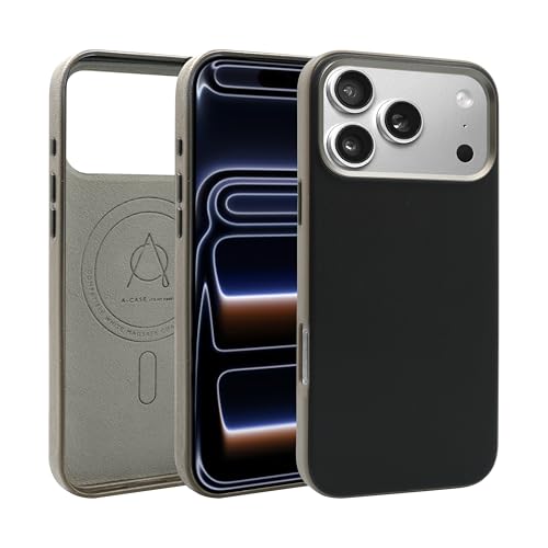 Coque cuir iPhone 17 Pro A-Case Kilyos élégante et bicolore