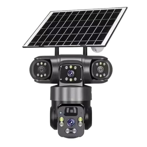 Image of TP PLUS V380PRO Outdoor Solar Security Camera, 12MP Triple Lens, PTZ, PIR Motion Detection, Battery Powered, 4G SIM,| Wireless Home Security Camera with Mobile App| HD Night Vision | Motion Detection