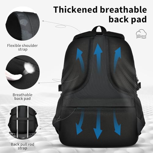 schoolbags for Middle school and high school student,high-capacity camo bookbags for Teens boys,Water Resistant Anti Theft Travel backpack with Computer compartment Fits 15.6 Inch Laptop - Image 7