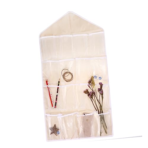 MAGICLULU Türhänger Aufbewahrungstasche Mit Fächern Für Kleiderschrank Und Wand Organizer Für Unterwäsche Socken BHS Und Kleinigkeiten Beige