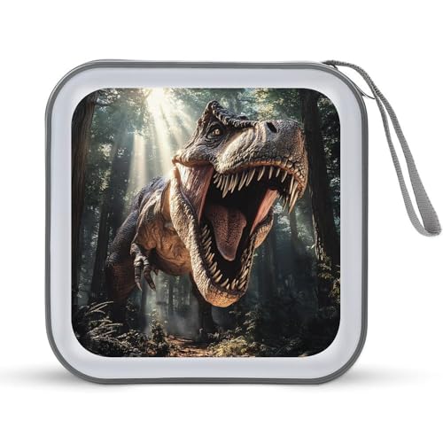 Dinosaur CD Case Plastic DVD Case Holder Wallet Disc Storage Organizer for Car Travel