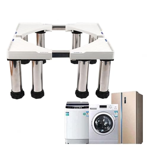Fbdssbn Washer Dryer Pedestals Sets 28' Wide Universal Fit 800lbs Capacity Pedestal for Washing Machine Dryers Refrigerator Increase 3.9-9.8inch 10-25cm Height,White8Foot-25cm