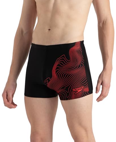 Image of Speedo Men's Endurance10 Tide Print Sports Gala Logo Aquashort Swimming Trunks | Chlorine Resistance | Shape Retention Fabric | UPF 40+ Sun Protection | Drawstring Waist