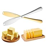 【Gezacktes Kantendesign】 Die Seite des Buttermessers hat eine gezackte Form, mit der kalte Butter, Käse usw. schnell durchgesägt werden können.