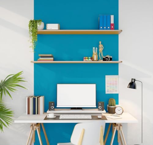 Image of HOME13Matte Wallpaper Peel & Stick Contact Paper Decorative Self Adhesive Vinyl Wallpaper for Kitchen Cabinet Furniture Countertop Waterproof (24inches by 216inches, Dark Sky Blue Matte Wallpaper)