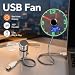 Imagen de Ventilador USB con reloj LED con función de visualización de temperatura