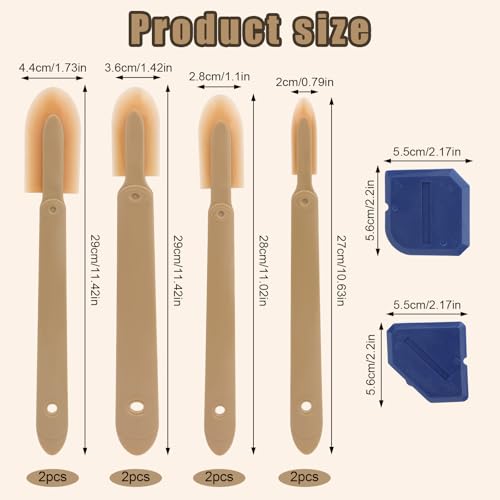 10stk Teiliges Gummi-Dichtungswerkzeug, Silikon-Dichtungswerkzeug Dichtungsmasse Fugenmörtel Multifunktionaler Dichtungsentferner Glättungswerkzeug Applikator für Ziegel Küche Bad