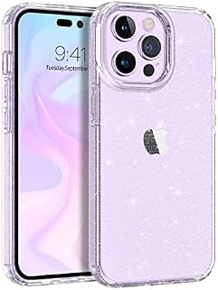 DOMAVER iPhone 14 Pro Max Case Clear Crystal Glitter Sparkle Shiny Bling iPhone 6.7'' Cover for Girls Women Thin Anti-Slip Shockproof Protective Phone Cases for iPhone 14 Pro Max 6.7'', Transparent