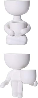 Hemoton Vaso de vaso de cerâmica em forma de humano, vaso de flor suculenta, vaso de cacto, vaso de flor para home office